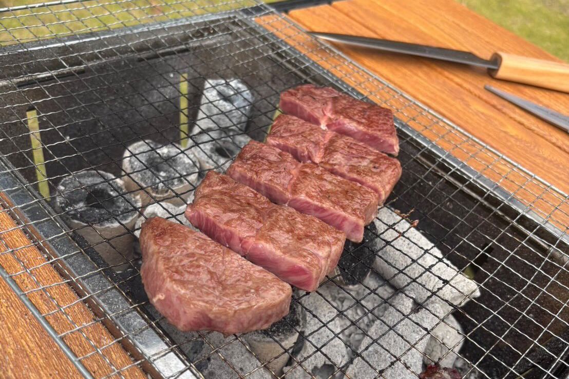 おっ!フォトコンテスト賞品贈呈その後 大きなお肉を焼く