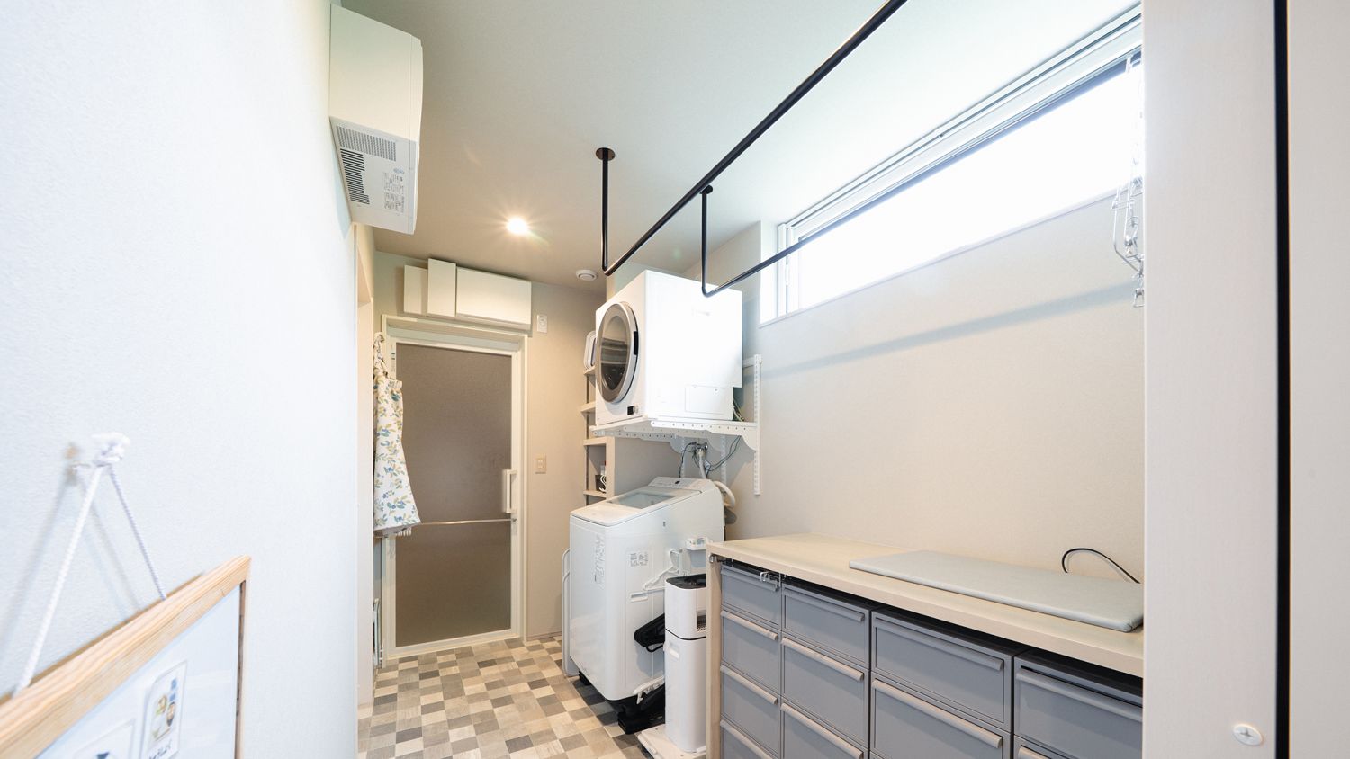 5月23日（土）～5月24日（日）限定！福岡県宗像市で双子育児に寄り添ったナチュラルな家の完成見学会を開催｜長い物干しスペース