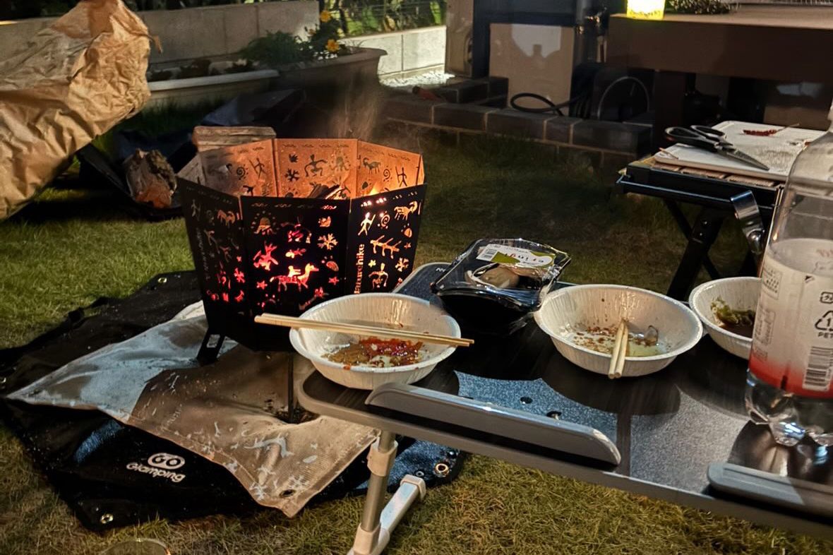 おっ!フォトコンテスト賞品贈呈その後 自宅キャンプ夜の風景